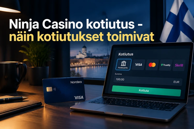 Ninja Casino kotiutus - näin kotiutukset toimivat
