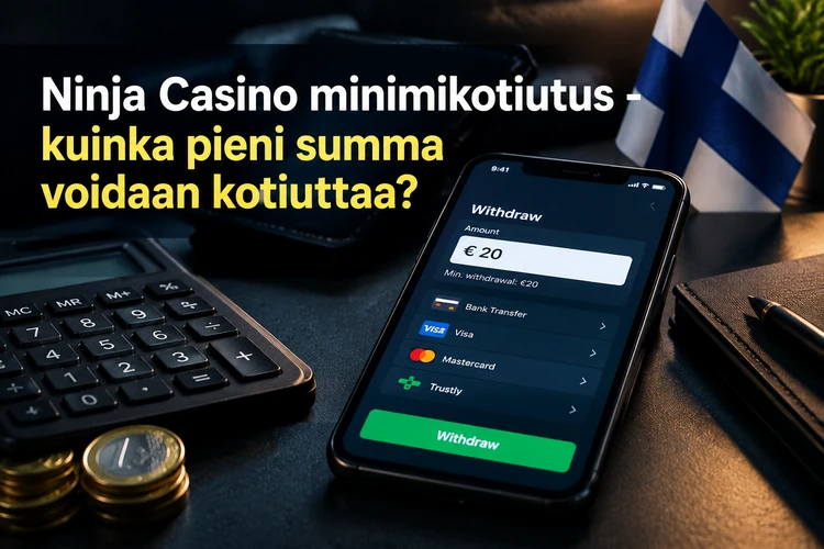 Ninja Casino minimikotiutus - kuinka pieni summa voidaan kotiuttaa?
